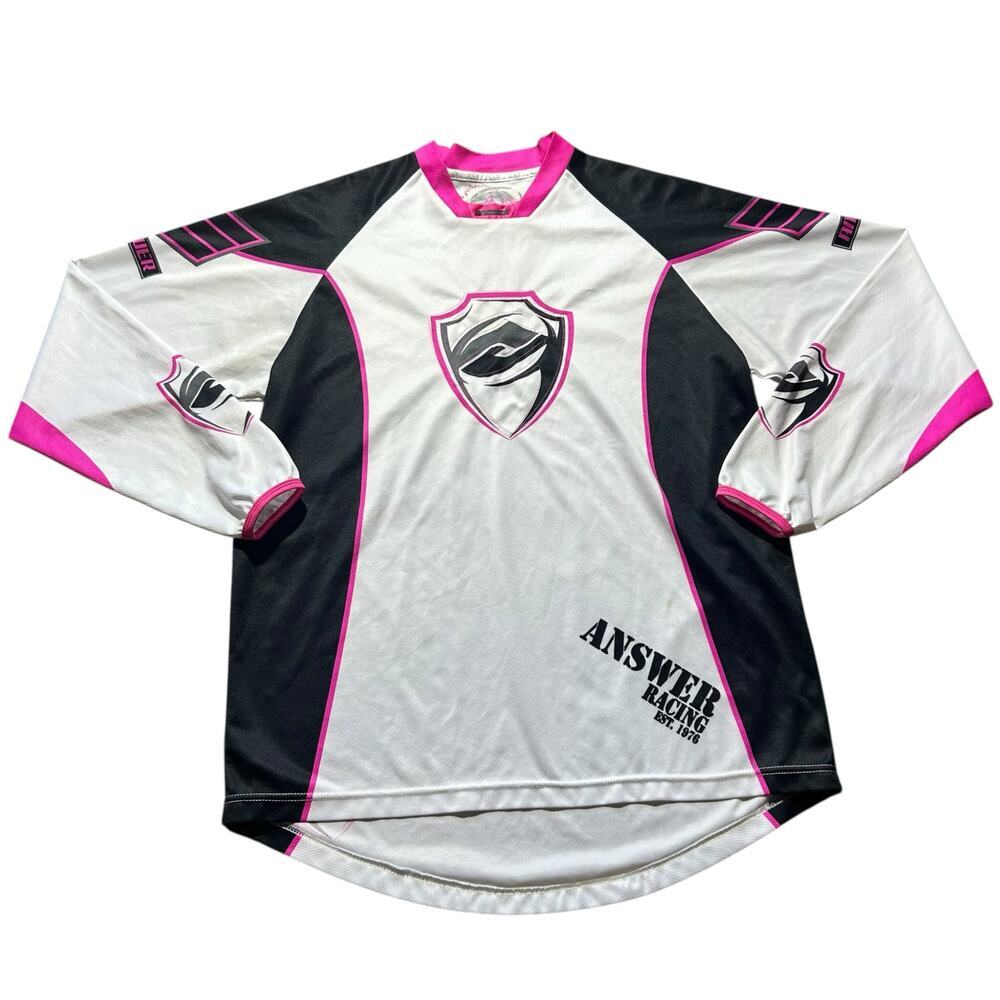 Answer Racing Y2K Pink Black White MX Jersey